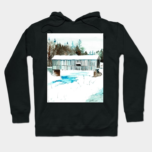 McCann -Rollingdam Covered Bridge Hoodie by DureallFineArt